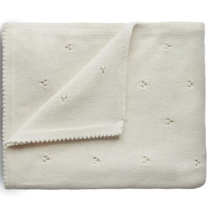 Couverture tricoté en pointelle - Ivory