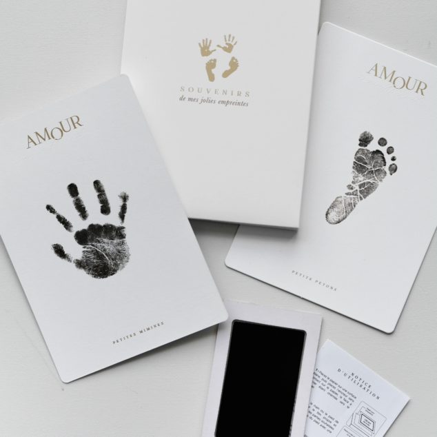 Kit de cartes empreintes pour Bébé - Blanc